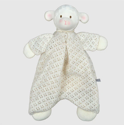 Bahbah the Lamb Baby Lovey with Natural Rubber Teether Head - - US 4320
