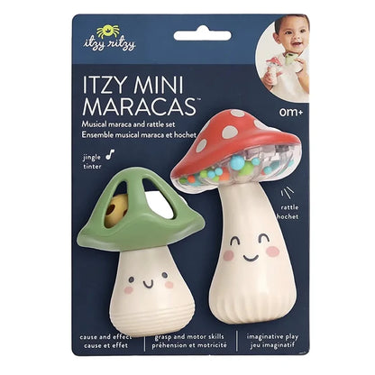 Itzy Mini Maracas - Mushroom - Best Baby Toys &amp; Gifts for Ages 0 to 4 - US 3320