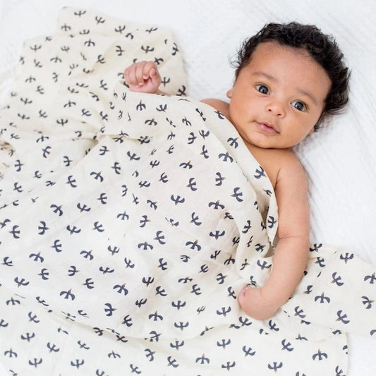 2 Pack Muslin Swaddle - - Fat Brain Toys - US 3535