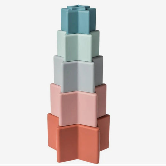 Simply Silicone Stacking Stars - - Fat Brain Toys - US 3394