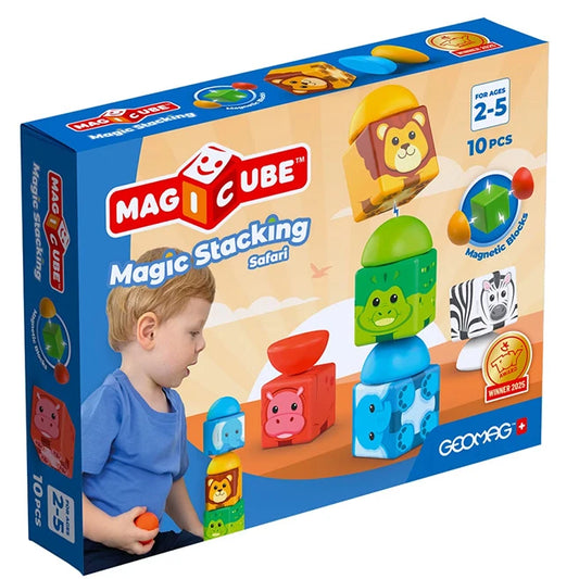 Geomag Magicube Blocks Stacking Safari - 10 pcs - Best for Ages 2 to 5 - US 9939