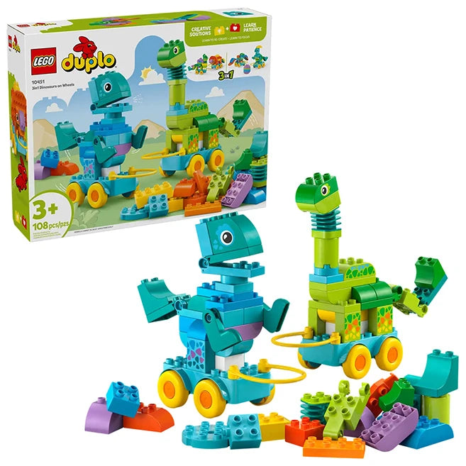LEGO DUPLO - 3 in1 Dinosaurs on Wheels - Best for Ages 3 to 5 - US 5555