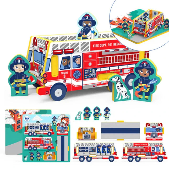 Fire Truck Play Puzzle - - Fat Brain Toys - US 5889